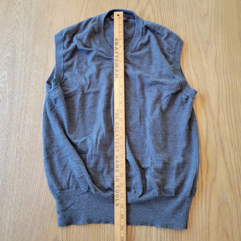 Brooks Brothers Sweater Vest Men's Large Gray V Neck Brookstech - Read Descript - Picture 4 of 9